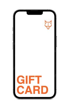 an iphone with the words gift card printed on it's front and back sides