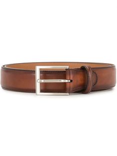 Shop brown Magnanni ombre finish belt with Express Delivery - Farfetch Belt Brown, Leather Silver, Curator Style, Mens Belts, World Of Fashion, Leather Men, Calf Leather, Brown Leather, Fashion Branding