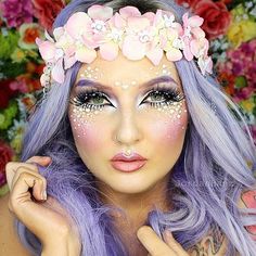 Carnaval Make-up, Fairy Make-up, Fantasy Make-up, Halloween Makeup Look, Make Carnaval, Halloween Make-up Looks, Halloween Makeup Pretty, Cool Halloween Makeup, Unicorn Makeup