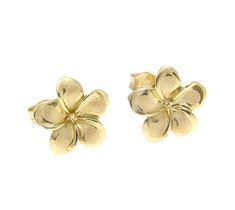 PRICES MAY VARY. Flower size: 11mm (approx 7/16 inch) in diameter Weight: approx 1.3 gram Stamp: 14k Free Jewelry Gift Box Included 14K solid yellow gold Hawaiian 11mm plumeria flower stud post earrings Hawaiian Plumeria, Flower Stud Earrings, Flower Stud, Flower Earrings Studs, Fine Earrings, Flower Studs, Girls Earrings, Rose Gold Earrings, Fine Jewellery Earrings