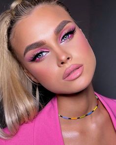 Machiaj Smokey Eyes, Pink Eye Makeup, Barbie Makeup, Glam Makeup Look, Makijaż Smokey Eye, Evening Makeup, Fancy Makeup