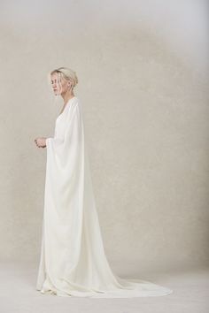 Winola Coat — nordeen Oversized Wedding Dress, Tunic Wedding Dress, White Grecian Dress, Wedding Dress Coat, Wedding Dress Shawl, Wedding Dress Jumpsuit, Night Gown Dress, Sunday Clothes, Goddess Outfit