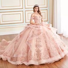 Pink Lace Appliques Quinceanera Dresses Beaded Tiered Ball Gown Corset Sweet 16.  "This pin contains affiliate links, which means I may earn a commission at no cost to you extra for you". 
 #affiliate #advertising" Princess Quinceanera Dresses Rose Gold, Quinceanera Dresses Blush Mexican, Quincenera Dresses Pink Mexican, Quincenera Dress Rose Gold, Luxury Lace Quinceanera Dress, 15 Dresses Quinceanera Long Sleeve Rose Gold, Luxury Lace Bodice Quinceanera Dress, Luxury Lace Gown For Quinceanera, Luxury Romantic Gown For Quinceanera