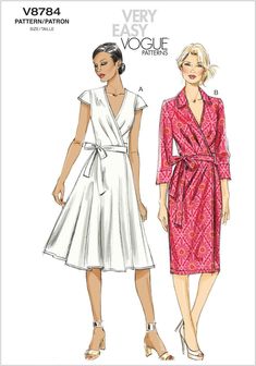 a women's dress and jacket sewing pattern