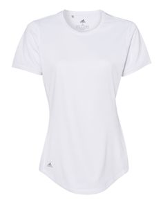 Shop Adidas A377 in White & get instant bulk discounts. This 100.00% Polyester Women T-Shirt is often used for Heat Transfer projects by our customers | Ships Fast | Award-Winning Customer Service. Sports Shirts Women, Adidas Shirt Women, Maxton Hall, Adidas Outfit Women, Sports Tshirt Designs, Adidas Short, Xmas Wishes, Adidas Outfit, Adidas Shirt