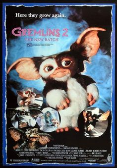 a movie poster for gremlin's the littlest petty cat with an animated character