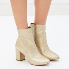 Matisse Grove Booties Are Just Too Good. These Gold Leather Booties Are The Hottest Statement Piece To Hit Your Wardrobe And You Don't Want To Miss Them. Never Worn. Heel Height: 3 1/4 (I Had Foot Surgery And Can Not Wear Them). Gold Round Toe Heeled Boots For Fall, Gold Heeled Boots With Round Toe For Fall, Gold Heeled Boots With Reinforced Heel And Round Toe, Gold Boots With Round Toe And Medium Width, Gold Boots With Reinforced Heel And Round Toe, Gold Boots With Block Heel For Spring, Gold Ankle-high Boots With Reinforced Heel, Chic Gold Heeled Boots With Round Toe, Gold High Heel Boots For Spring