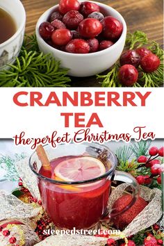 cranberry tea is the perfect christmas drink to warm up and cool down this holiday