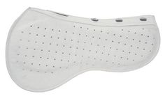 a white eye mask with holes on it