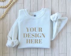 White Cotton Sweatshirt With Custom Print, Customizable White Crew T-shirt, White Cotton Sweater With Custom Print, Customizable White Crew Neck T-shirt, Customizable White Crew Sweatshirt, Customizable White Casual Sweater, Basic White Sweatshirt With Branding, White Customizable Casual Sweater, White Customizable Sweater In Relaxed Fit