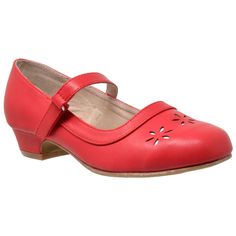 These cute pumps are perfect for her to dress up her casual outfits. The low heel and ankle strap will add a touch of sophistication to her style. *PLEASE NOTE THAT THIS STYLE RUNS BIGGER. MEASUREMENTS ARE INCLUDED BELOW TO HELP YOU PICK THE RIGHT SIZE* Material: Synthetic upper, pig leather lining and insole Extra 5mm cushioning to maximize comfort; easy on-off hook & loop fastener Heel- 1.25 inches approx Available in Pink, White, Red and Black. Kids Toddler/Youth Size 11-5 LENGTH FROM HEE Kids Dress Shoes, Cute Pumps, Shoes Mary Jane, School Shoe, Flower Cut Out, Girls Dress Shoes, Toddler Bag, Mary Jane Pumps, School Shoes