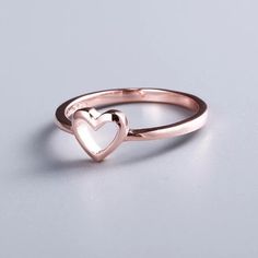 Rose Gold Heart Ring Brand New And Gold Plated! Available In Size: 5,6,7,8,9 Heart-shaped Rose Gold Midi Rings As Gift, Valentine's Day Rose Gold Midi Rings, Valentine's Day Rose Gold Heart Ring, Rose Gold Open Heart Ring For Valentine's Day, Dainty Rose Gold Heart Ring For Mother's Day, Rose Gold Heart Ring For Mother's Day, Rose Gold Midi Rings For Valentine's Day, Minimalist Rose Gold Midi Rings For Valentine's Day, Rose Gold Heart-shaped Midi Rings For Weddings