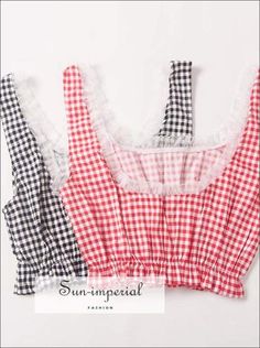 Sun-Imperial Material:COTTON Material:Polyester Item Type:Tops Tops Type:Tank Tops Fabric Type:Broadcloth sun-imperialWMCXSY8027 Gender:WOMEN Decoration:Lace Style:Casual Pattern Type:Plaid Clothing Length:Short See size chart : https://sun-imperial.com/pages/size-chartSizing advice :Most items run small ( discluding swimsuits and shoes) - If you are not sure which size will work best for you - You can email us via info.sunimperial@gmail.com and provide your bust ,waist ,hips measurements in cm Summer Gingham Cotton Tops, Casual Grid Pattern Tops For Summer, Summer Casual Tops With Grid Pattern, Casual Summer Tops With Grid Pattern, Casual Gingham Cotton Crop Top, Plaid Cotton Crop Top For Spring, Cotton Gingham Crop Top For Summer, Fitted Gingham Cotton Crop Top, Casual Plaid Crop Top For Summer