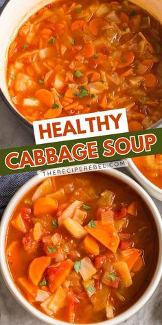 A cozy winter dinner using just 6 ingredients! It's a winter soup with vegetables. Nothing will warm you up like this Healthy Cabbage Soup that tastes delicious. This winter comfort food idea is also dairy-free, vegetarian, and gluten-free!