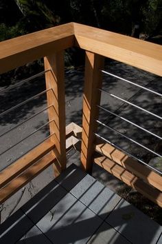 an image of a wooden balcony railing