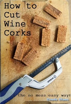 How to cut wine corks for crafts and DIY projects the easy and no mess way! Wine Cork Ornaments, Wine Cork Projects, Wine Crafts, Cork Crafts Diy