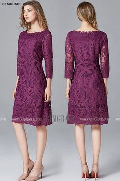 10% off now|Free shipping world-wide. L-5XL Classy Women Purple Embroidered Party Dress with Sleeves at GemGrace. Click to learn our pro custom-made service for wedding dress, formal dress. View #WeddingGuestDresses for more ideas. Purple Long Sleeve Lace Dress, Formal Embroidered Purple Dress, Elegant Embroidered Purple Dress, Purple Lace Knee-length Dress, Elegant Purple Dress For Mother Of The Bride, Purple Mother Of The Bride Dress For Banquet, Party Dress With Sleeves, Delicate Gown, Party Dresses With Sleeves