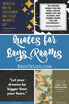 the best quotes for boys rooms