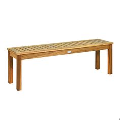 a wooden bench sitting on top of a white background