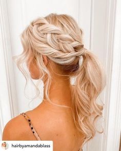 Ponytail Bridal Hair, Prom Hair Up, Bridesmaid Hair Ideas, Bridesmaid Hair Ponytail, Bridesmaid Updo