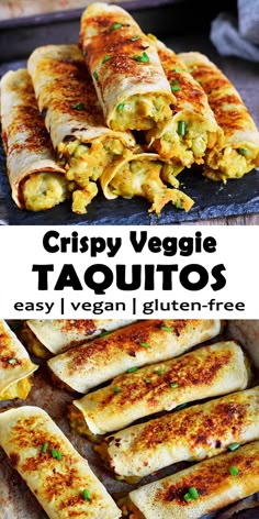 crispy veggie taquitos are an easy and healthy lunch or appetizer