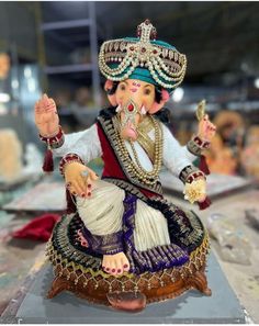 Ganpati Murti Decoration, Ganpati Murti Design, Ganesh Bappa, Ganesh Pic, Bappa Decoration, Ganpati Murti, Ganesha Art Illustration, Ganesh Decoration, Ganesha Artwork