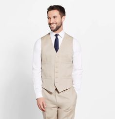 Tan Suit Vest | The Black Tux Elegant Beige Vest For Semi-formal Occasions, Classic Summer Vest For Semi-formal Use, Fitted Vest For Semi-formal Summer Events, Beige Sleeveless Business Vest, Beige Sleeveless Vest For Business, Sleeveless Beige Business Vest, Classic Beige Vest For Summer, Fitted Beige Business Vest, Fitted Beige Vest For Business