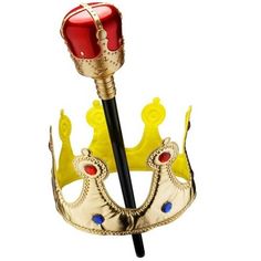 THE CROWN AND SCEPTER SET ARE IDEAL PROPS FOR MEDIEVAL PLAYS AND HALLOWEEN.
If you want your child to look like a brave King or Queen of hearts; this crown and scepter prop set is a perfect choice.
The black hollow scepter is made of strong plastic which makes it durable while kids play around or perform their role in a play.
This crown is embedded with Red and Blue ornamental buttons giving the appearance of precious gems and with a seemed pattern.
ADDITIONAL FEATURES:
► Suitable for Plays, Cos King Of Hearts Costume, Crown And Scepter, Couple Halloween Costumes For Adults, Crown For Kids, Golden Crown, King Of Hearts, Kings Crown, Fantasias Halloween, Gold Crown