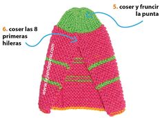 an image of a knitted mitt with instructions