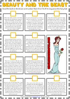 the beauty and the beast poster for students to learn how to make their own character