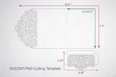 an image of a cut out paper with the measurements for it and how to use it