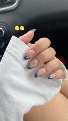 #nails #gelnails Nail Inspiration Blue And White, Tog Inspired Nails, Trendy Gel X Nails, Midnight Inspired Nails, Taylor Swift Nail Ideas Midnights, Midnight Taylor Swift Nails, Midnight Era Nails, Saphire Nail Ideas, Taylor Swift Nails Midnights