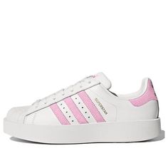 White Adidas Platform Sneakers For Streetwear, Adidas White Platform Sneakers For Sports, White Adidas Sporty Platform Sneakers, Adidas White Sporty Platform Sneakers, Sporty White Adidas Platform Sneakers, Adidas Sporty Platform Sneakers For Spring, Adidas Sneakers With Three Stripes Branding, Adidas Platform Sneakers For Spring Streetwear, White Three Stripes Sneakers