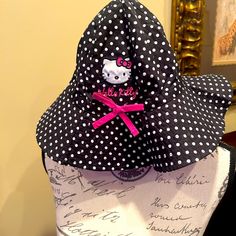 New No Tags. Size 4-16. Bundle In My Closet For One Shipping G Fee. Cute Black Hats For Spring, Adjustable Black Hat With Cat Design, Cute Adjustable Black Hat, Playful Black Beach Hat, Playful Black Adjustable Hat, Hello Kitty Hat, Accessories Hello Kitty, Hello Kitty Black, Kitty Accessories