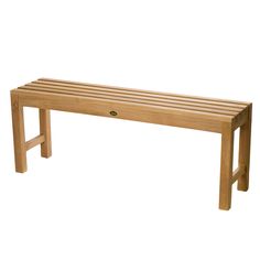 a wooden bench sitting on top of a white background