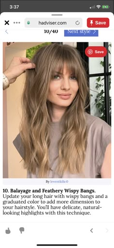 Dark Blonde with Bangs Light Brown Hair Fringe, Rooted Blonde With Bangs, Bronde Balayage With Fringe, Fall Blonde Hair With Bangs, Light Brown Balayage With Bangs, Blonde Hair Dark Roots Bangs, Dark Blonde Hair With Fringe, Brown To Blonde Balayage With Bangs, Bronde Haircolor With Bangs