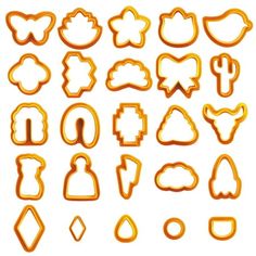 cookie cutters with different shapes and sizes