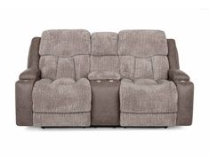 the reclining loveseat is shown in grey