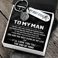 Basketball Keychain - To My Man - You Are The Best Dunk Of My Life - Gkbd26001 Cute Basketball Gifts For Boyfriend, Gifts For Basketball Boyfriend, Basketball Gifts For Boyfriend, Basketball Basket Gift Ideas, Basketball Boyfriend, Best Dunks, Homemade Gift Baskets, Boyfriend Gift Basket, Senior Night Gifts