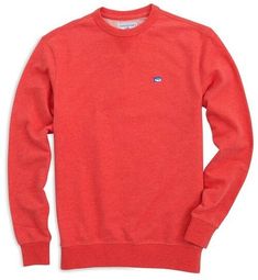 Southern Tide Upper Deck crew Sweatshirt  size:  Small color:  Fire Orange Skipjack logo at left chest  Crew neck Long sleeves with ribbed cuffs. 100% cotton retail $89.50 Underarm to Underarm 21" Collar to Bottom 28" R256 Classic Crew Top With Embroidered Logo, Classic Crew Tops With Embroidered Logo, Classic Crew Neck Tops With Embroidered Logo, Classic Red Crew Neck Sweatshirt, Classic Red Cotton Sweatshirt, Classic Cotton Sweatshirt, Classic Cotton Crew Sweatshirt, Fire Orange, Mens Winter