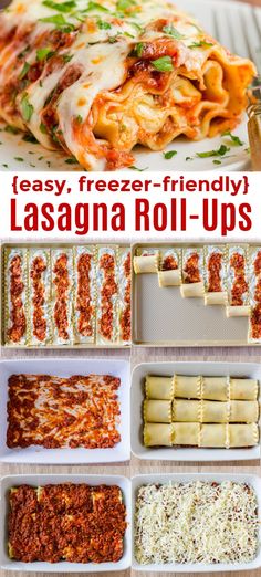 lasagna roll - ups are easy to make and so delicious