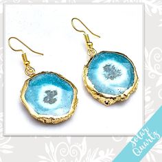 Solar Quartz Druzy Gold Plated Artisan Drop Dangle Earrings 1.68” (Turquoise Blue) Fabrication: Artisan Handcrafted, Handmade Metal: Gold Plated Features: Freeform Trim Fastener: Hooks Main Stone: Solar Quartz Druzy, Freeform (Turquoise Blue) Stone Size: 25 Mm Style: Boho, Gypsy, Eclectic, Bollywood, Ethnic, Bohemian, Festival Length: 1.68” Created In / Purchased From: Jaipur, India Additional Eclectic Artisan Earrings Available In Several Styles & Colors! From My Worldwide Collection Of New & V Turquoise Drop Crystal Earrings Gift, Nickel-free Turquoise Crystal Earrings For Gift, Light Blue Crystal Drop Earrings For Gift, Light Blue Crystal Earrings For Gift, Blue Crystal Round Earrings For Gift, Blue Round Crystal Earrings For Gifting, Blue Crystal Earrings For Gifts, Blue Round Crystal Earrings For Gift, Gift Blue Round Crystal Earrings