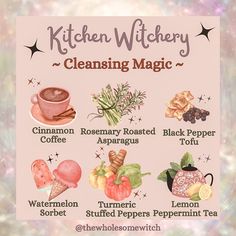 Witchy Knowledge, Cleansing Foods, Witch Recipes, Witchy Friends, Goth Cottage, Witch Rituals, Spiritual Things