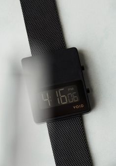 The V01MKII by VOID Watches Modern Watches, Black Stainless Steel, Watch Collection, Digital Watch, Sapphire Crystal, Watch Design, Things To Buy, Stainless Steel Case, Bracelet Making