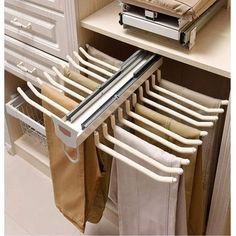 an over the door drying rack in a kitchen