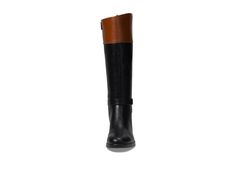 Discover the world in style wearing the Tommy Hilfiger® Ionni. Crafted from leather, this pair of knee-high boots features zippered closure for easy accessibility. It comes with an almond toe design and stacked heel for a subtle look..Textile lining and foam footbed..Synthetic rubber outsole..Imported..Product measurements were taken using size 7, width M. Please note that measurements may vary by size..Measurements: Heel Height: 1 2/3 in Brown Wide Calf Knee-high Boots With Zipper, Casual Leather Knee-high Boots With Zipper, Tommy Hilfiger Shoes Women, Tommy Hilfiger Shoes, Synthetic Rubber, Toe Designs, Stacked Heel, Boot Shoes Women, Knee High Boots