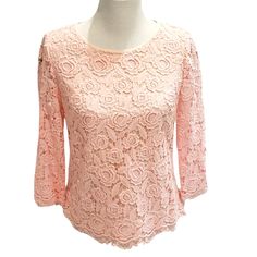 Reposhing This Item I Purchased From @Carliebscloset. It Is Feminine With High Quality Cotton Lace, Not Poly. Elegant Enough To Wear To A Wedding Or Reception Or Paired With White, Navy Or Black Pants. Looks Brand New. Loved It, But Passing On Seller's Sale Price To You. Questions? Leave A Comment Below! Elegant Pink Lace Top Blouse, Pink Long Sleeve Lace Top, Spring Formal Lace Tops, Spring Feminine Lace Top For Formal Occasions, Feminine Spring Lace Top For Formal Occasions, Feminine Lace Top For Spring Formal, Pink Lace Top Blouse For Brunch, Spring Formal Feminine Lace Top, Pink Formal Top For Spring