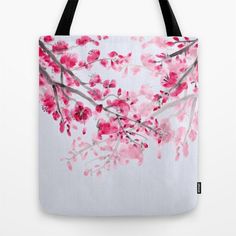 This is a  classic cherry blossom print that will compliment her outfit without demanding too much attention.  Chic and classy, perfect extra tote for traveling...She is going to love it and YOU!My top quality crafted Tote Bags are sewn in America using durable, yet lightweight woven, poly poplin fabric. The seams are double stitched for durability. They are washable and have my original artwork on both sides.  The double straps are 1" wide sturdy cotton webbing.  They are large and roomy inside Red Bags For Spring Season Gift, Pink Floral Print Bag For Gift, Trendy Travel Bags, Batik Pillow, Sea Glass Mosaic, Cherry Blossom Print, Craft Tote, Craft Tote Bag, Pink Bag