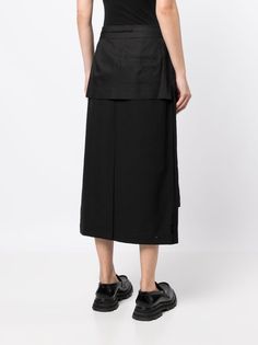 Find GOEN.J Inside-out Midi Skirt on Editorialist. black wool logo patch to the front high waist front button and zip fastening two front patch pockets mid-length Black Cargo Skirt For Work, High-waist Black Cargo Skirt For Work, Black High-waist Cargo Skirt For Work, Black High Waist Cargo Skirt For Work, High Waist Black Cargo Skirt For Work, Black Cargo Skirt For Spring Workwear, Black Relaxed Skirt With Belt Loops, Black Midi Skirt, Black Wool