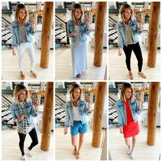 20 Ways To Wear A Denim Jacket - Living in Yellow Shorts And Converse, Outfit Yellow, Simple Summer Outfits